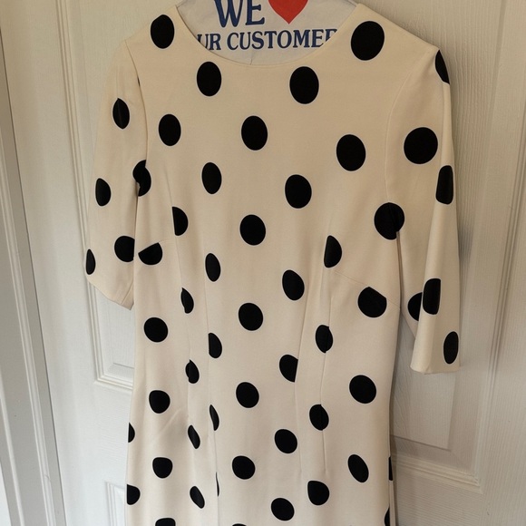 Hobbs London Polka Dot Midi Dress - Black and Cream - Picture 2 of 7